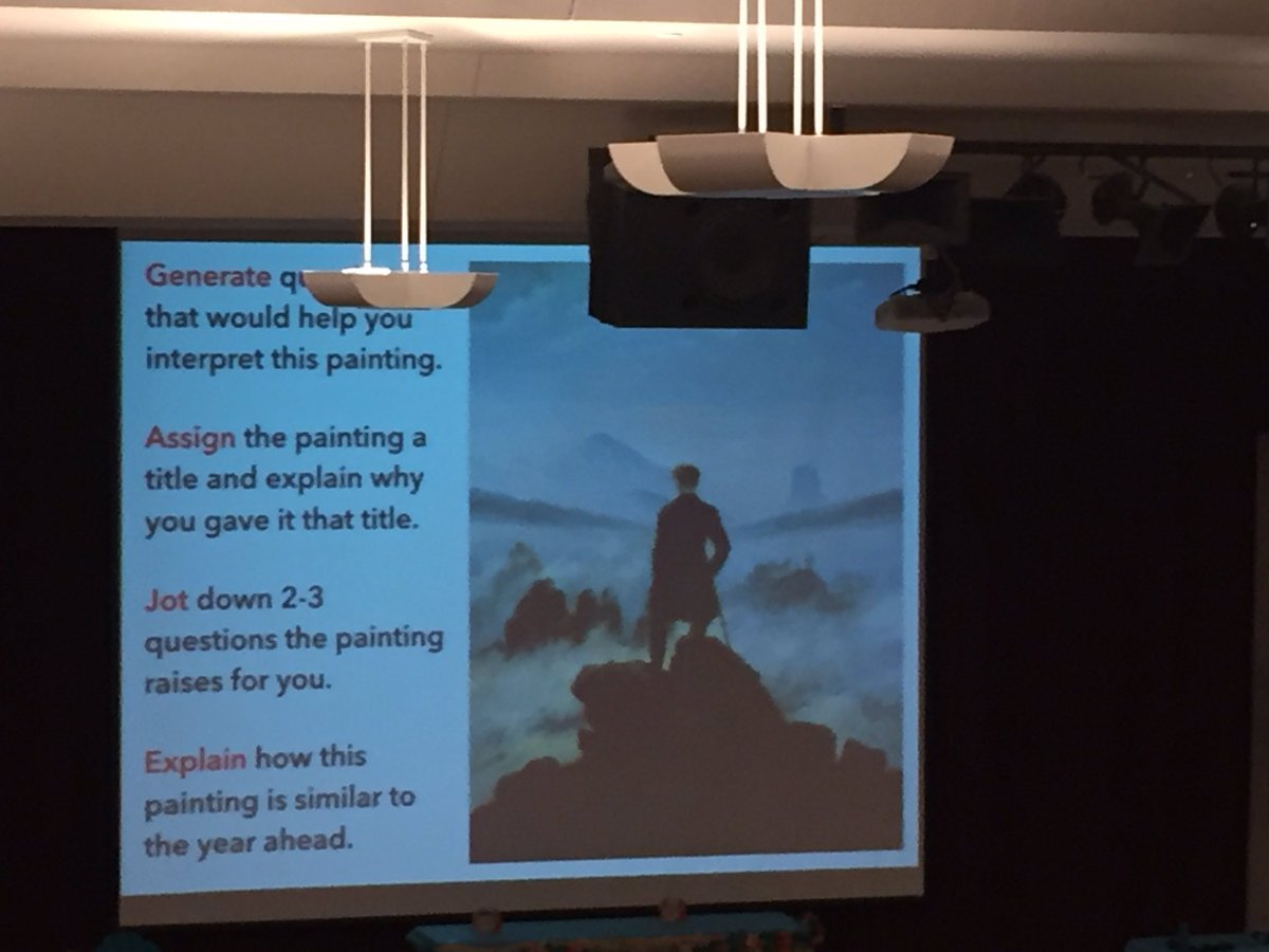 kaylaandersen's tweet photo. Ask questions that require students to think and in turn write!  #mdecwriting https://t.co/d6biB8ayeA