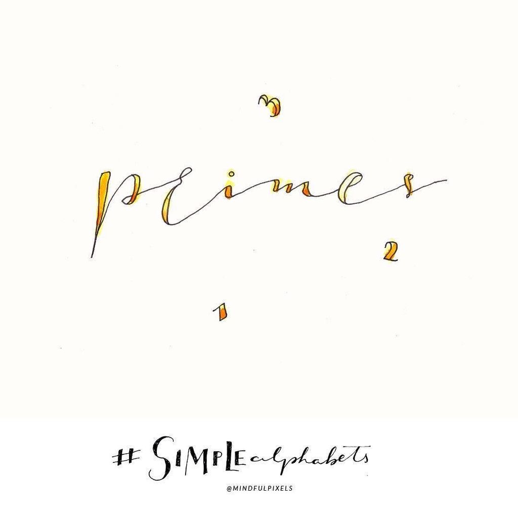linachervenkova's tweet photo. Day 3 of #SimpleAlphabets : My favourite number is... all prime numbers! ;) #watercolorlet… https://t.co/luTgAzQi6D https://t.co/g11DEF0CJq