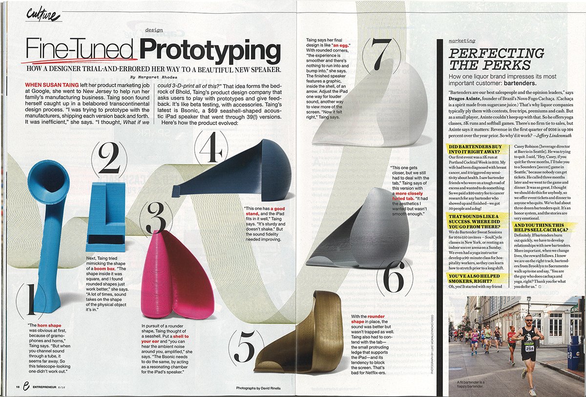 bholddesign's tweet photo. The Bsonic in @Entrepreneur magazine's August issue! Pages 16-17 if you stop by a newsstand! https://t.co/R71gZq5oKm https://t.co/DgHCUAQI6k