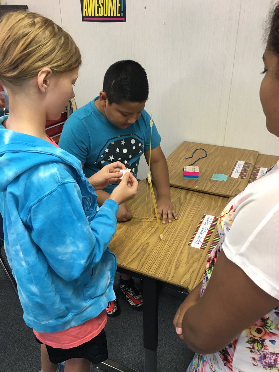 mrsgriep_McK's tweet photo. Students rocked teamwork in the Marshmallow challenge! Winner was 52 cm tall! #5thgrade @CBounet #BRCpride https://t.co/FyBAgvjRkO