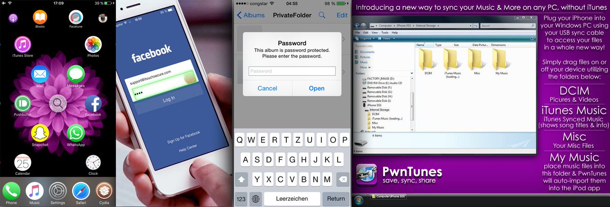 iRealSMS's tweet photo. #PhotoAlbums+, #iTouchSecure, #PwnTunes, #Aeternum (Hives) all #Pangu 9.3.3 ready & available @ BigBoss #Cydia repo https://t.co/eKoiylAQW5