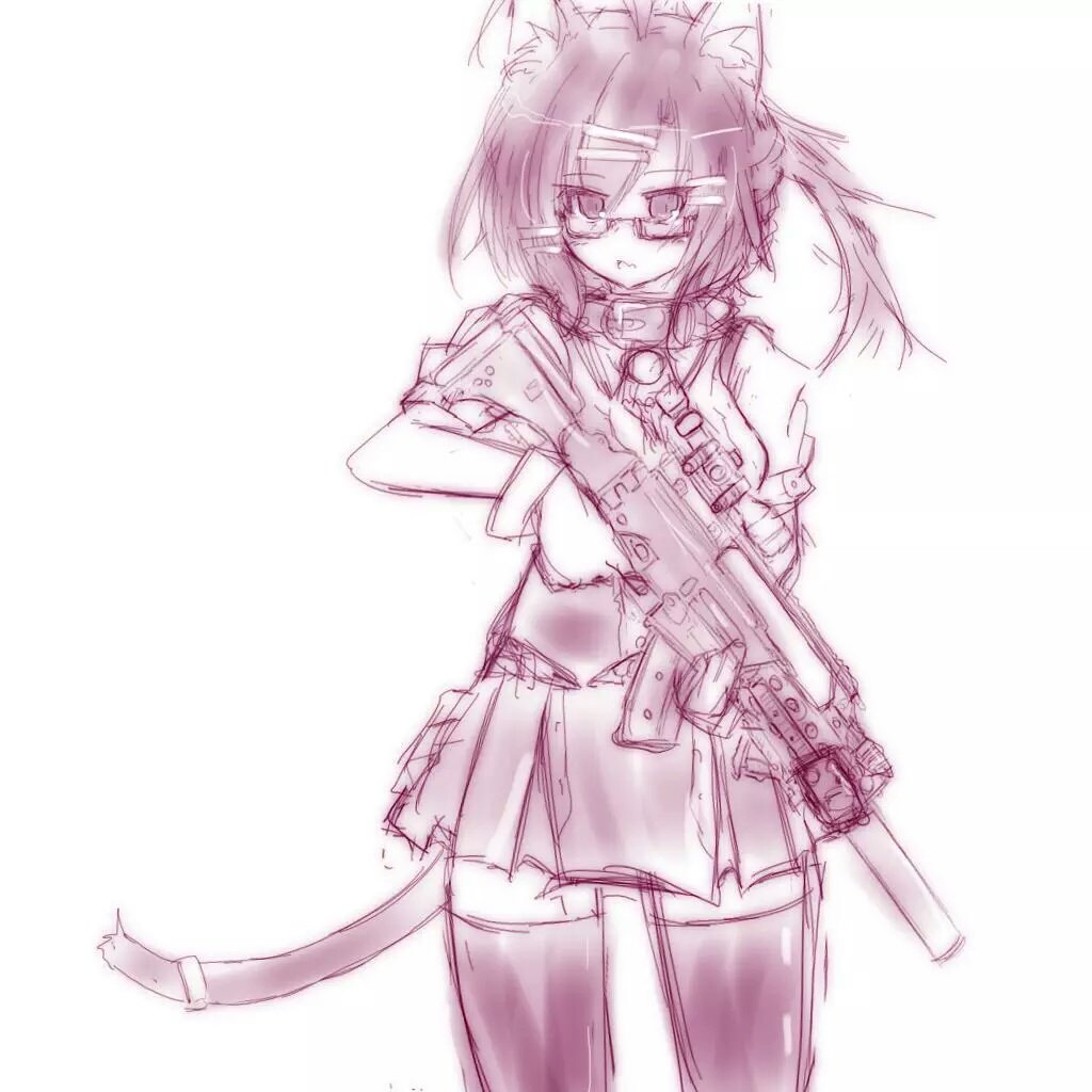 Cal_Can's tweet photo. トーナメントも近いってので弊社の銃娘。
1人目がG36C シャルム
2人目がAK102 のじゃぁ(名前決めてない)
3人目がG36 ルーイヒ
4人目がМ14EBR レンカ https://t.co/c7R825rt1E