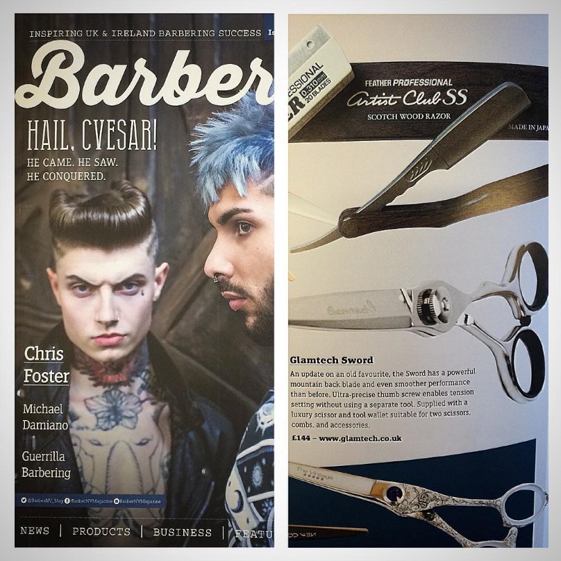 Spotted in @BarberNV_Mag latest issue our SP Sword. Perfect for barbers! 
#barberlife #barbershop #hairdresser