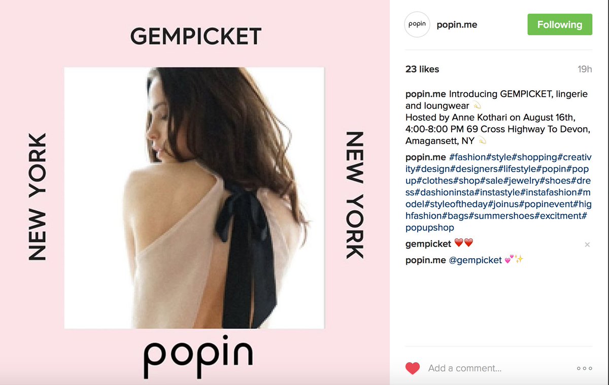 GemPicket's tweet photo. Make sure you follow Popin on instargram to find out all the information about our PopUp Store https://t.co/Ybg6TrCs1v