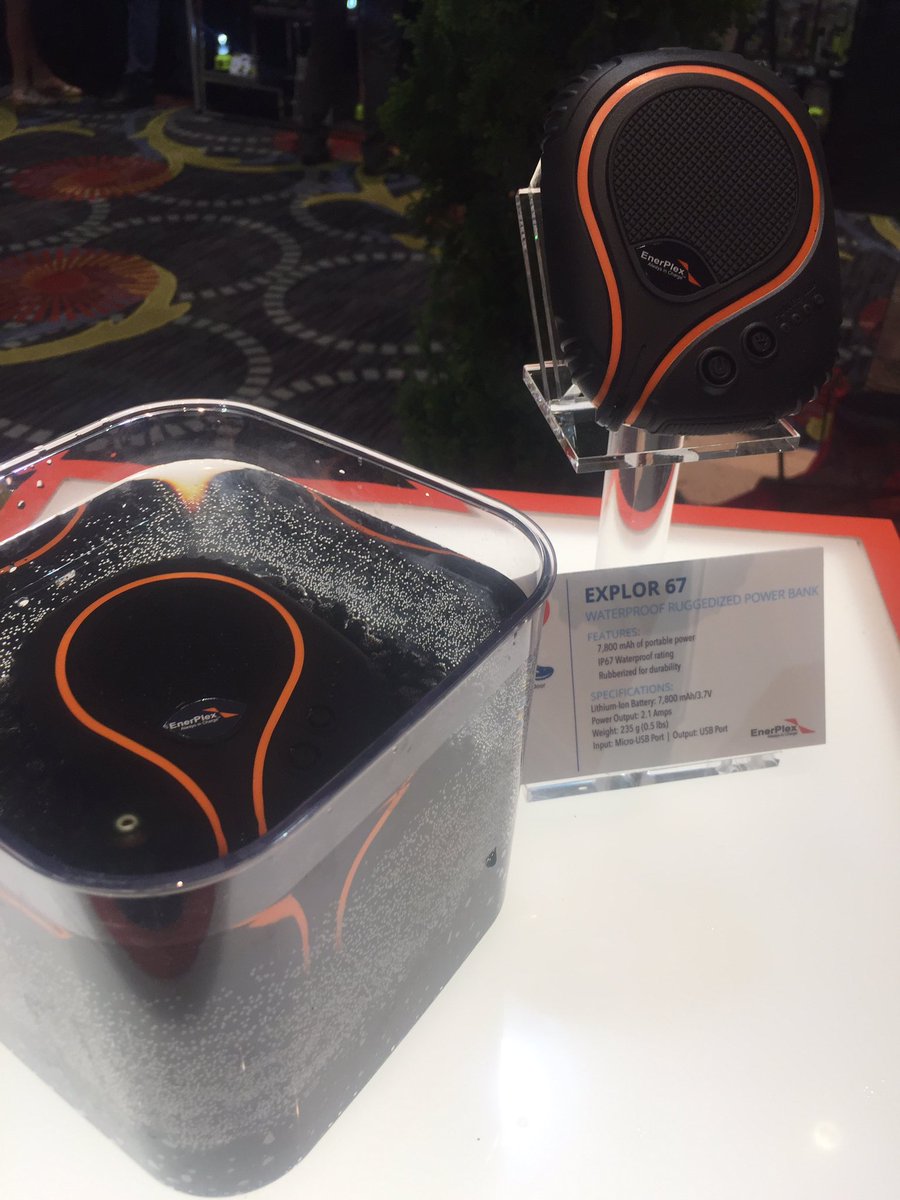 ELexplore's tweet photo. 15 minutes into the #orshow and I've already spotted my new favorite piece of gear @GoEnerPlex #watterproof #battery https://t.co/toV77gqeJ2