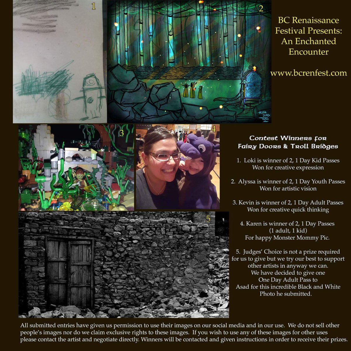 Fairy Doors and Troll Bridges Contest Winners! <a href="/EnchantedBC/">Enchanted Encounter</a>  bcrenfest.com