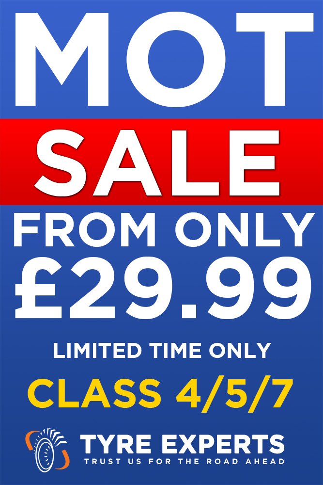 TyreExperts's tweet image. We're having an MOT sale down at Tyre Experts from only £29.95 for a limited time only. Call our team on 01274288000