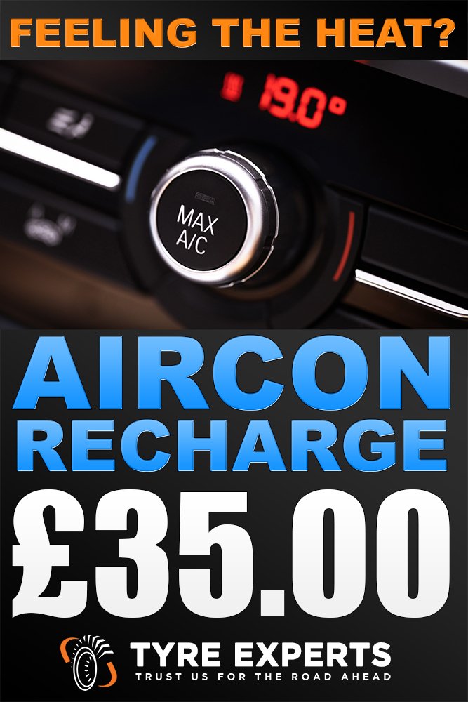 TyreExperts's tweet image. Air Con recharge just £35.00 for a limited time down at Tyre Experts Shipley. Call our team on 01274 288000 to book.