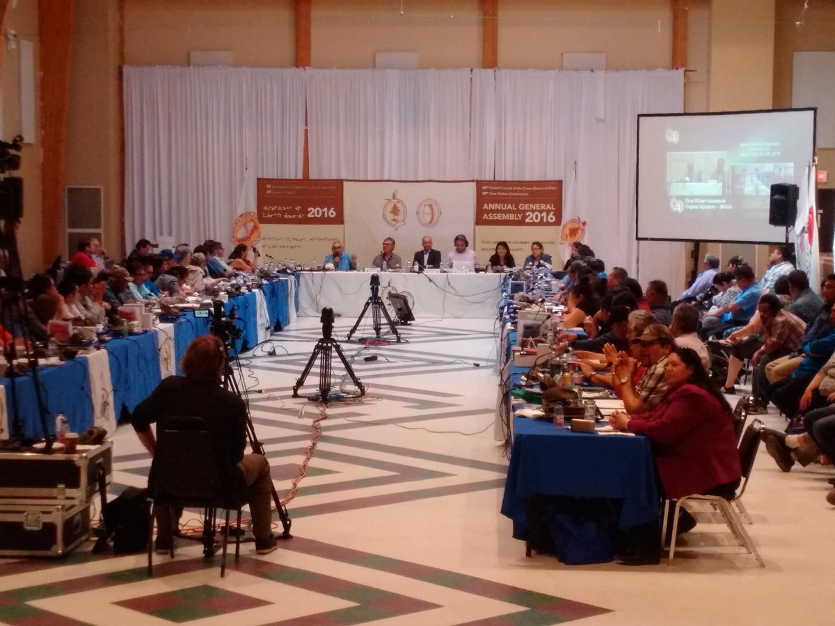 CEO Keith Martell attending the AGM of Cree Nation Government in Chisasibi.  Strong, capable Government in action.