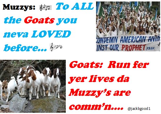 jackbgoode1's tweet photo. Hey Libs..Is this Muzzy invasion really fair to GOATS of the USA? #Trump #LiberalLogic #liberalbecause #DNC #RNC https://t.co/ZsHUHwj8iR