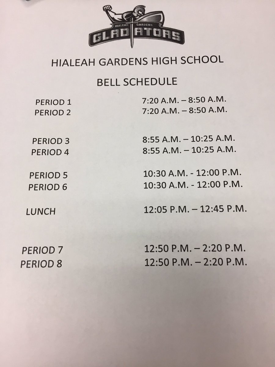 Hghs Sga On Twitter Here S The New Bell Schedule Let S Make It