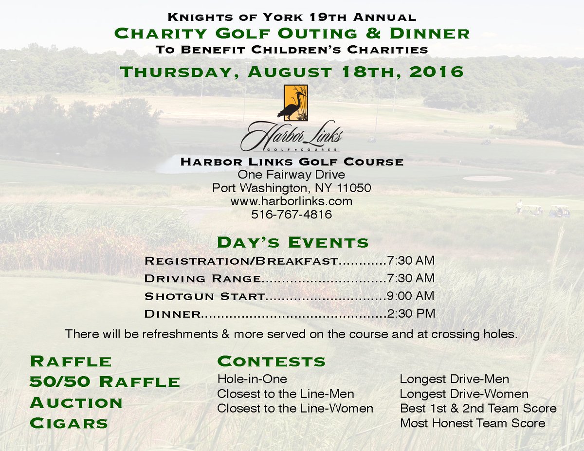 KnightsofYorkNY's tweet image. Get ready to "tee-off" next Thursday #golftournament #fundraising #greatraffles