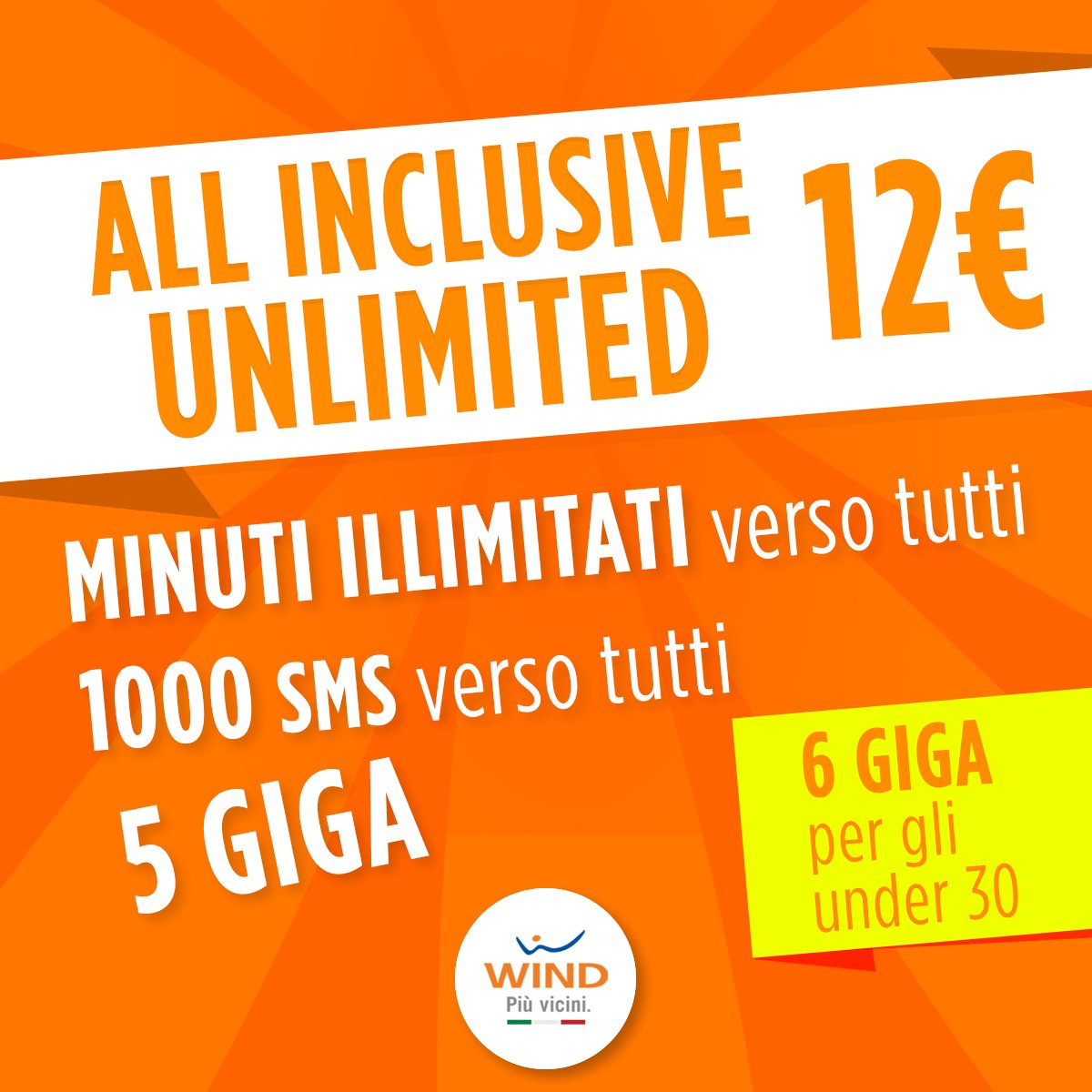 windmestre's tweet photo. Sei cliente Tim? passa a Wind con All Inclusive Unlimited
#promotion #summer #wind #gift
@windmestre https://t.co/ANMVuO6Tme