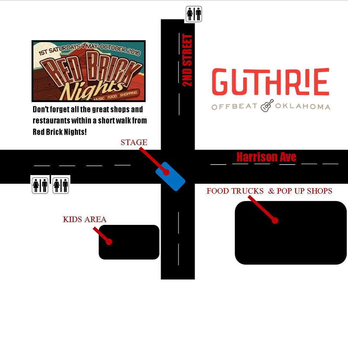 RedBrickNights's tweet photo. Here's a rudimentary yet delightful map to guide you to all the Red Brick Nights good times Saturday evening. https://t.co/MMWtbNNCZN