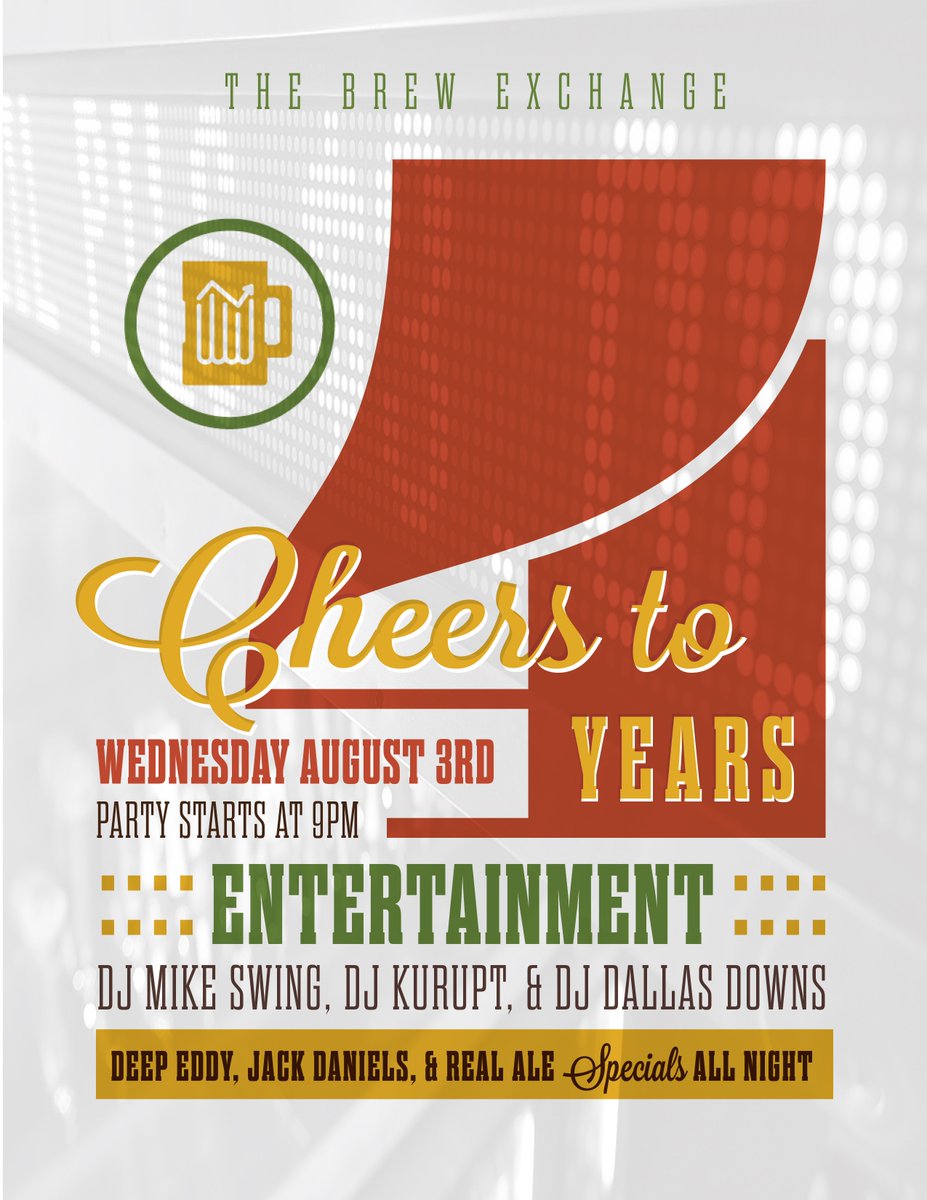 brewexchatx's tweet photo. Tonight, we party!! https://t.co/d7BuJ0R9Wd