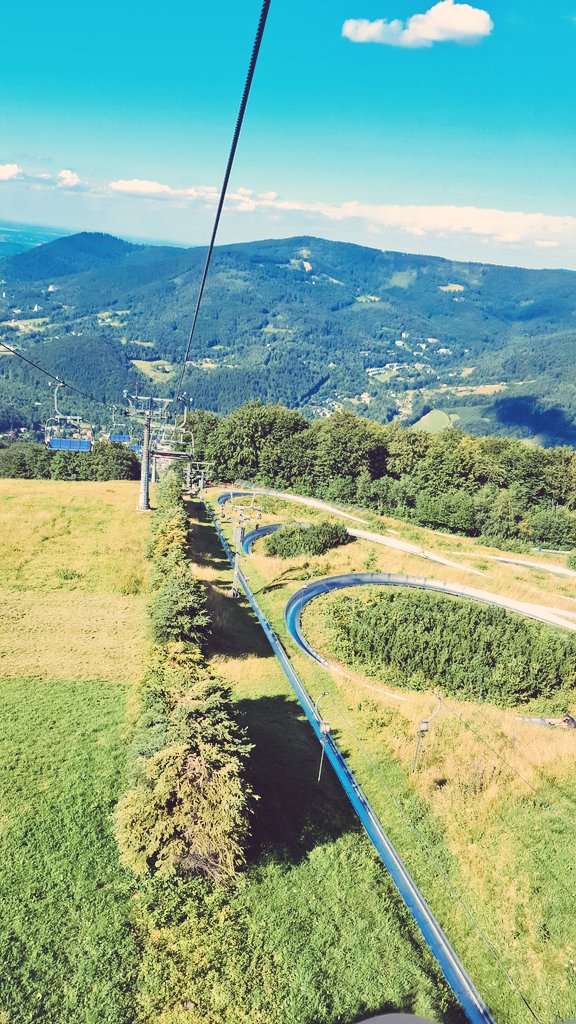 a_delbridge's tweet photo. At the top of Czantoria - Kolej Linowa was a bobsleigh ride. So much fun riding down the track #bneWYD16 #ustron 🇵🇱 https://t.co/7e5eYuM0vv