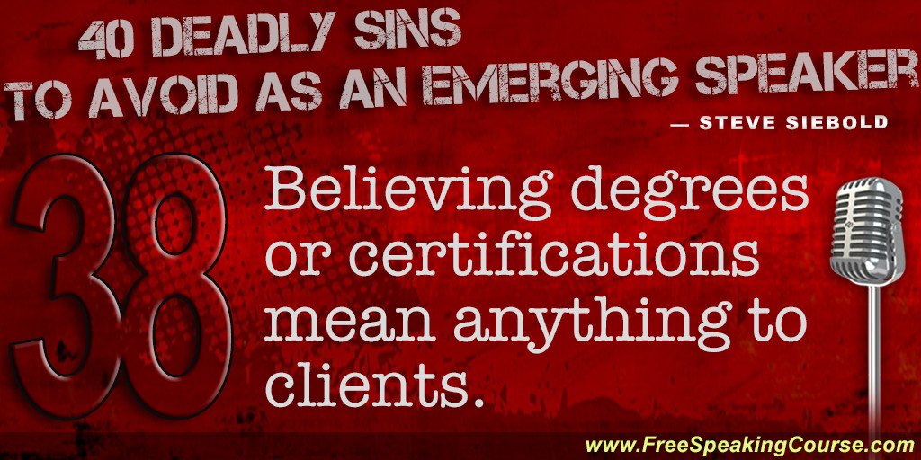 SandraLarson's tweet image. Do speaking certifications mean anything to clients?freespeakingcourse.com/40deadlysins.p…
#publicspeaking
#speechworkshop
#keynote