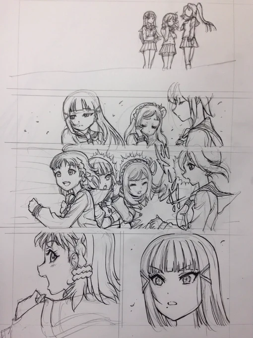 こういうページのある薄い本を今綽々と作っていますが(まだ後20枚くらいある)、えーっとこれ描いた後で、2冊目の「庵野対ホノオ」本(50ページ)をネームから作る。……で、コミケまでにGガンの原稿とヒーローズのネームから原稿…大丈夫⁉︎ 