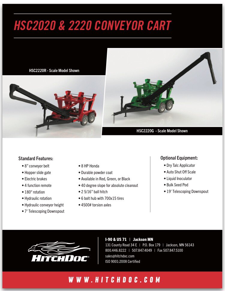 SiekerSales's tweet photo. Check out the new #TravisSeedCart models from #Hitchdoc. Conveyor options now available. Message me for more info https://t.co/RlGur599e5