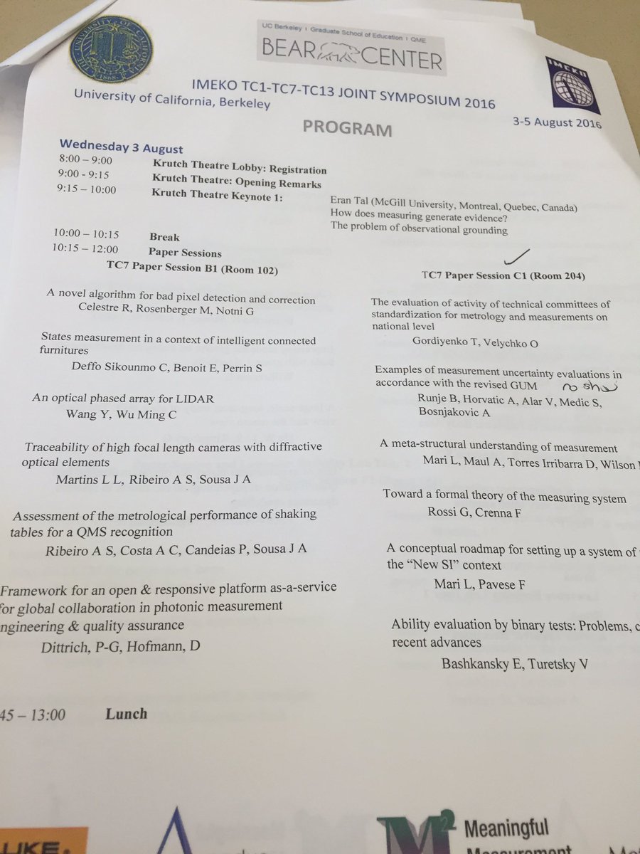 skye_barbic's tweet photo. Really out of my comfort zone here- but learning a ton. Here is the am line up. #IMEKO2016 #changeisuncomfortable https://t.co/F6fwsWOMDg