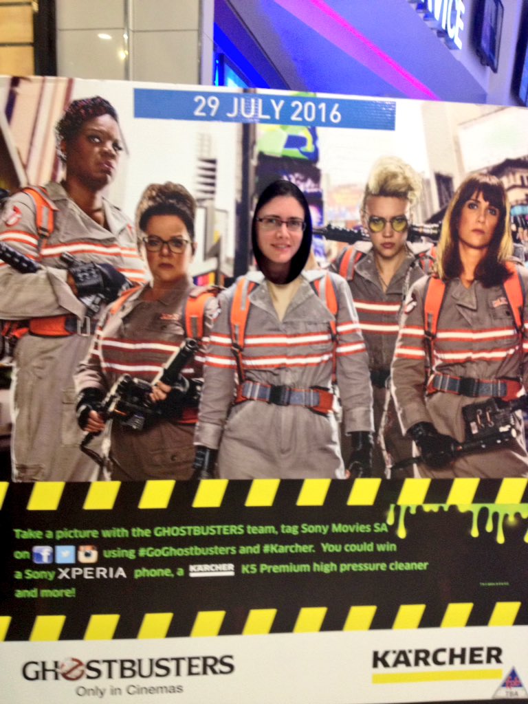 pfangirl's tweet photo. .@SonyMoviesSA Meanwhile, I couldn't resist this promo. #GoGhostbusters #Karcher https://t.co/ogiEyYNXjf