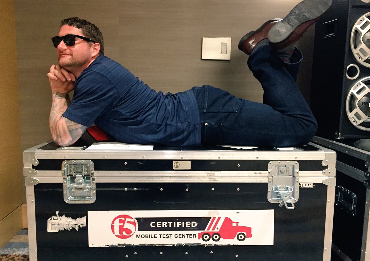 HeidiSchreifels's tweet photo. Chase Abbott feeling gooood about his #F5Certified exam results. #F5Agility16 #DevCentral https://t.co/Zzqo3XLcDu