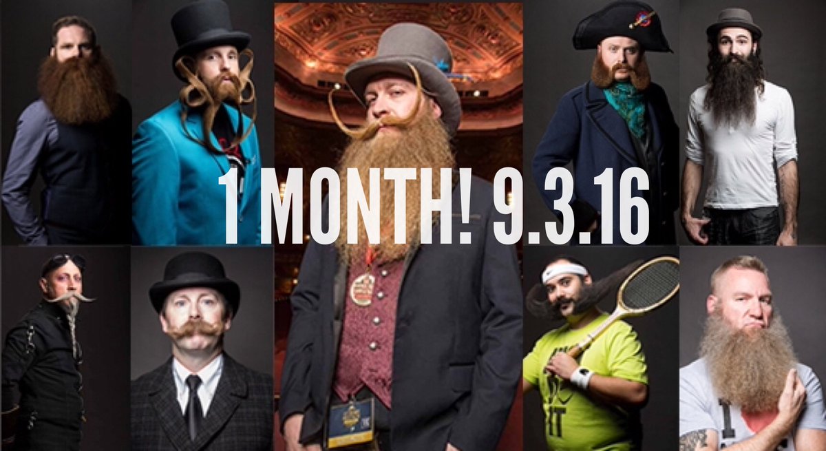 1 month from today. 👊🏼💥 #BeardChampsUSA <a href="/TheRyman/">Ryman Auditorium</a> #Nashville #MusicCity #Beards