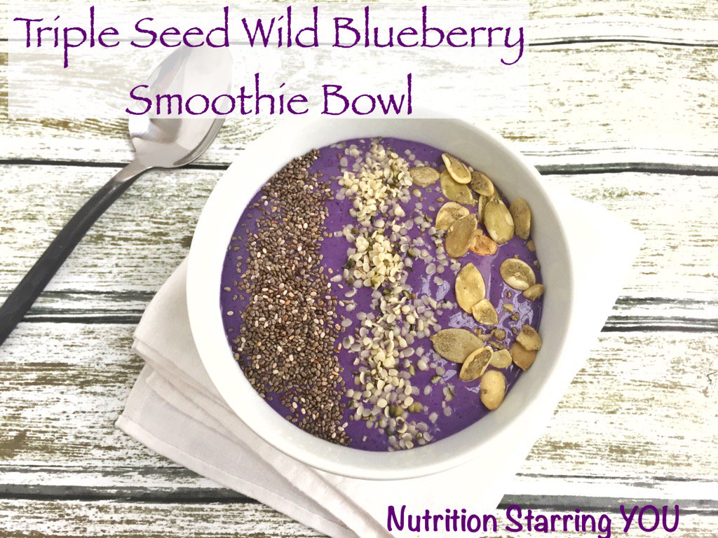 LaurenPincusRD's tweet photo. Love packing seeds into smoothies/bowls for extra protein/healthy fat/fiber. #wildyoursmoothie @WildBBerries https://t.co/zzmR9kKzXd