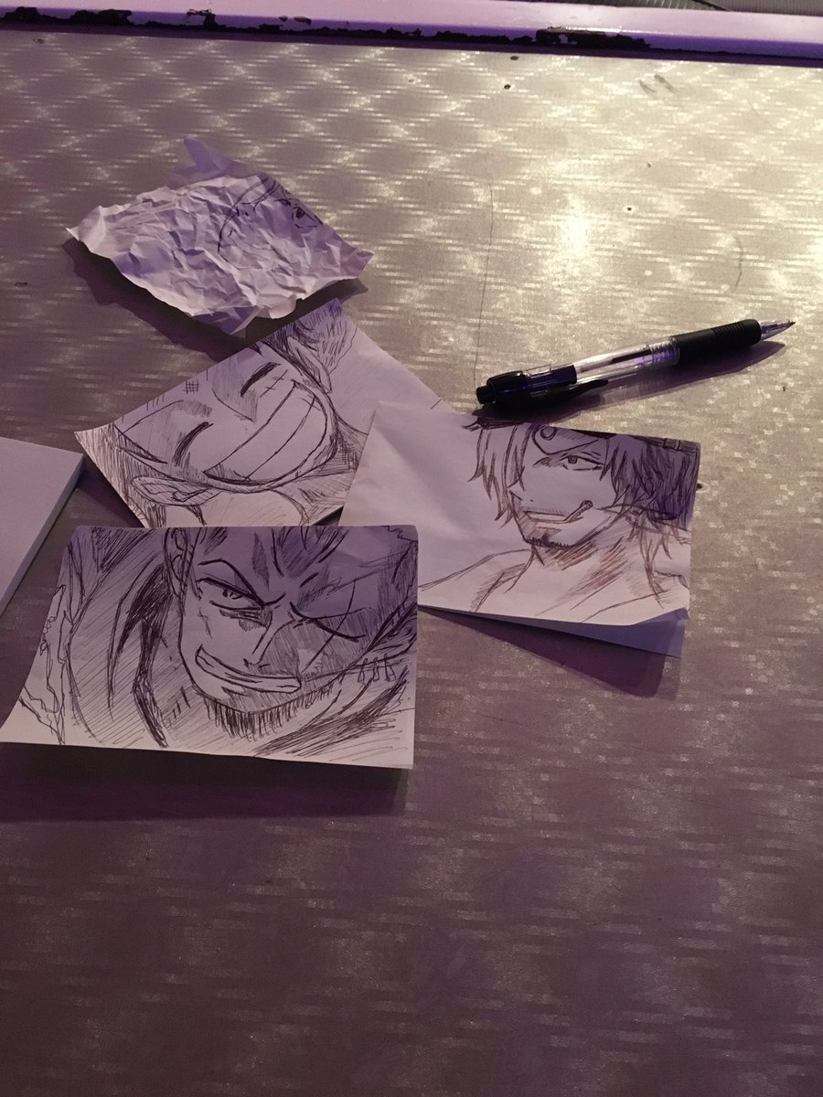たゃん على تويتر ボールペン 一発書き ワンピース 暇つぶし ルフィ ゾロ サンジ バイト中 数十分 クオリティ 少しでも うまいと思ったら Rt らぶりつください