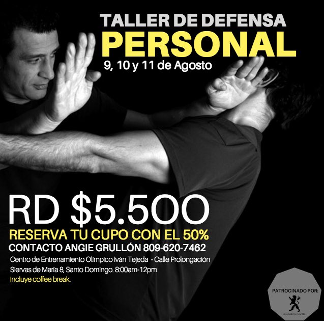 LionBridgeRD's tweet photo. No puedes perderte del 9 al 11 de agosto el taller de Defensa Personal patrocinado por Lionbridge Capital https://t.co/y03I9tJNIL