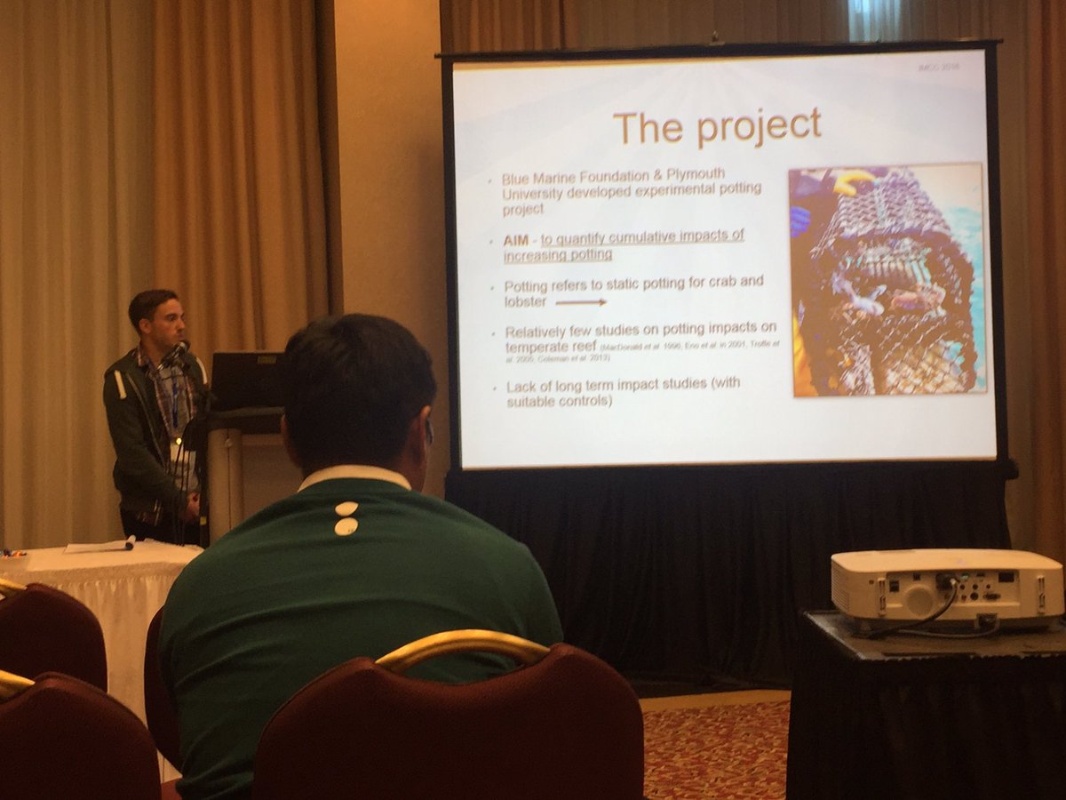Dani Bridger (@danibridger) on Twitter photo <a href="/AdamLikesTheSea/">Dr Adam Rees</a> giving a sPOT-on talk on the effects of potting on reef and commercial species in Lyme Bay #IMCC4 <a href="/AdamLikesTheSea/">Dr Adam Rees</a> giving a sPOT-on talk on the effects of potting on reef and commercial species in Lyme Bay #IMCC4