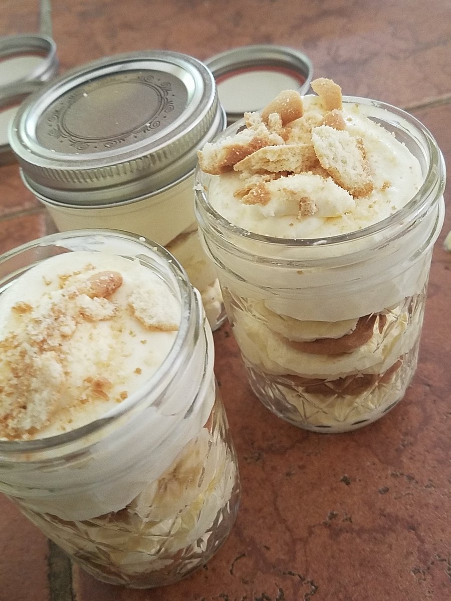 TTsHomemade's tweet photo. Banana Pudding being prepared for Natchez 300th Birthday on the Bluff. $6 Jars easy to enjoy during the festivities https://t.co/qjcZHriPlV