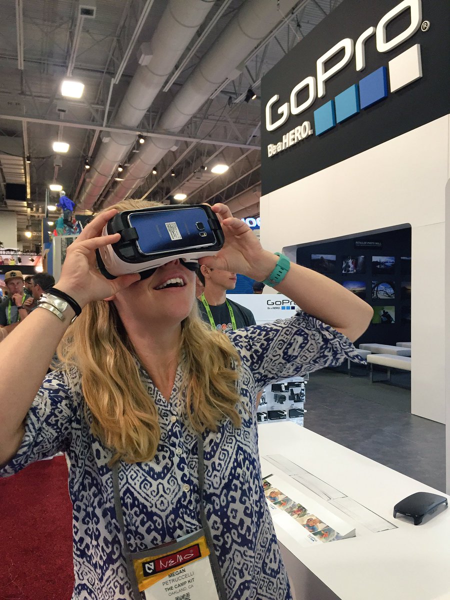 EssentlExplorer's tweet photo. Great times with @thecampkit experiencing Hawaii #VR style via @GoPro at @OutdoorRetailer https://t.co/bKT1JJIbMM