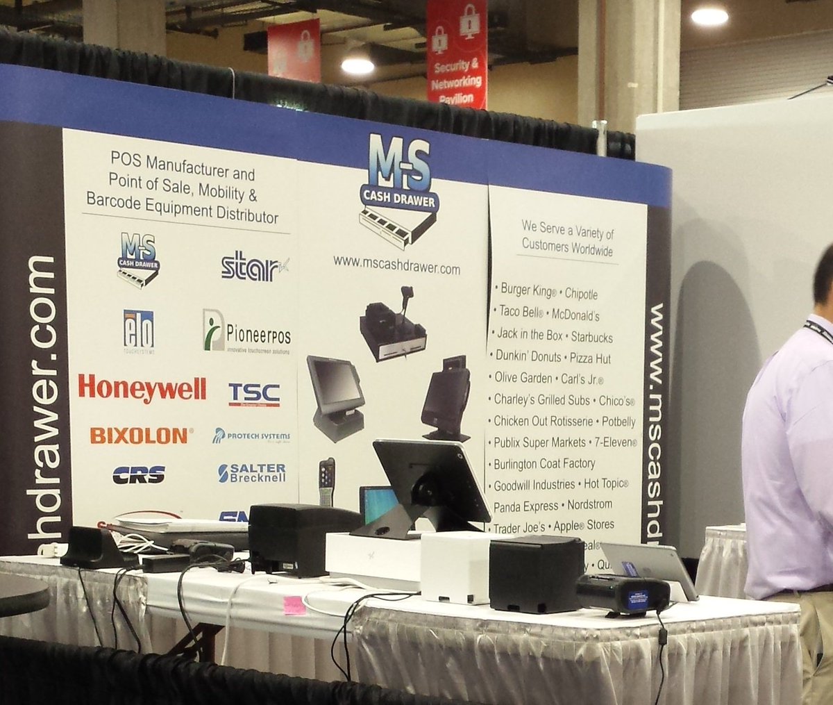 MSCashDrawer's tweet photo. What a great show #RNOW2016! Always great to connect- And show our latest @StarMicronics @iBixolon @TouchDynamic https://t.co/Rf4fBac6cS
