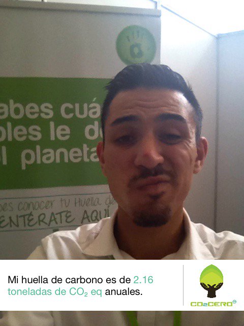 co2cero's tweet image. Mi huella de carbono es de 2.16 toneladas de CO₂ eq anuales. #CO2CERO @CO2CERO