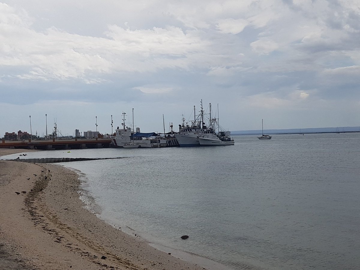 Muelle Fiscal, the wide dock with watchtower on Malecón - for a change not sunny after a very brief shower last week