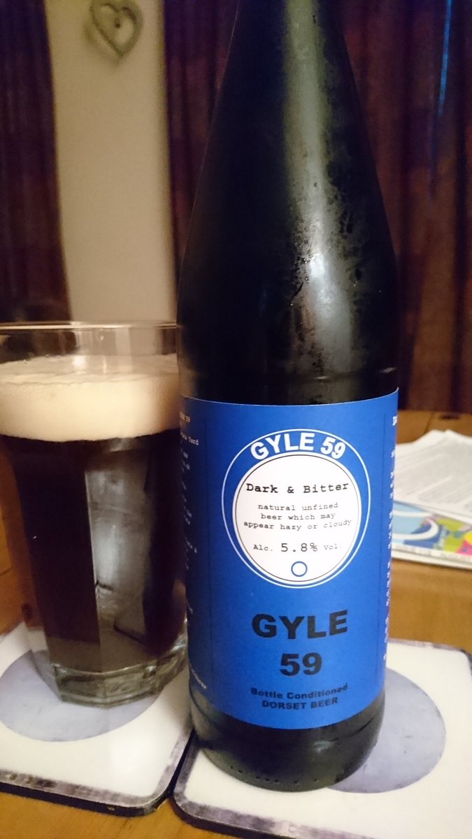 Grumpydoug75's tweet photo. Last of the hipster beers, dark and bitter much like myself. Very palatable #gyle59 ๐บ https://t.co/Ee4kK8Ggnv