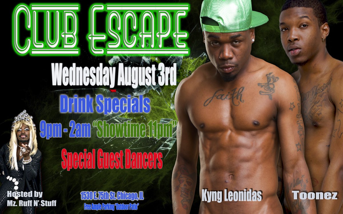ThomasTeknoXXX's tweet photo. Tonight at #Clubescape Chicago.  Check out @FlavaWorks and @Rockafellaz dancers @datkillamike and @ToonezXXX https://t.co/HMSBrUaEP6