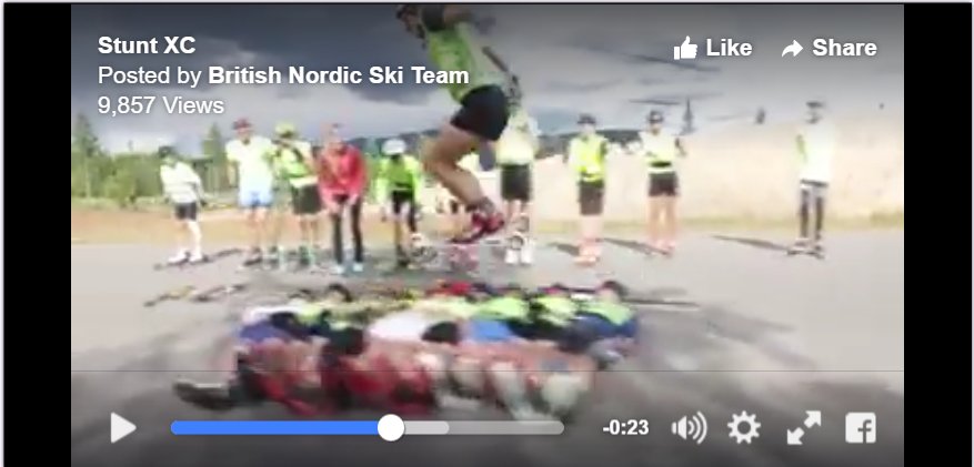 Don't try this stunt at home! <a href="/PetterReistad/">Petter Reistad</a> jumps 8 people on rollerskis >> ski-lines.com/articles/21717…