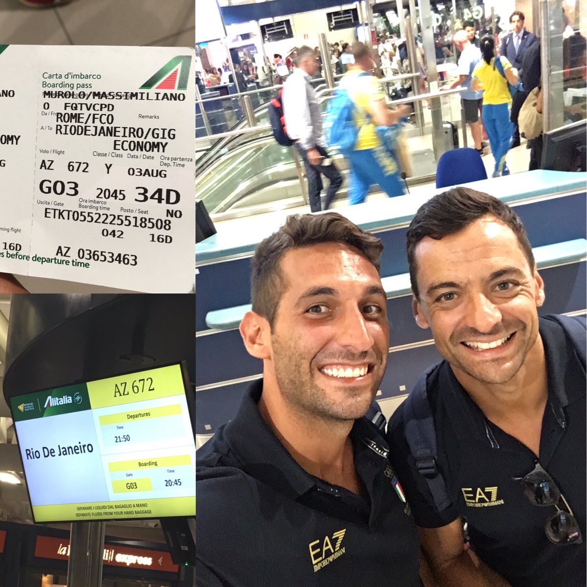 Tutto è pronto.... Si parte!!! Rio arriviamo!!! #italiateam #gotorio <a href="/Federscherma/">Federscherma</a> <a href="/diegoocchiuzzi/">Diego Occhiuzzi</a>