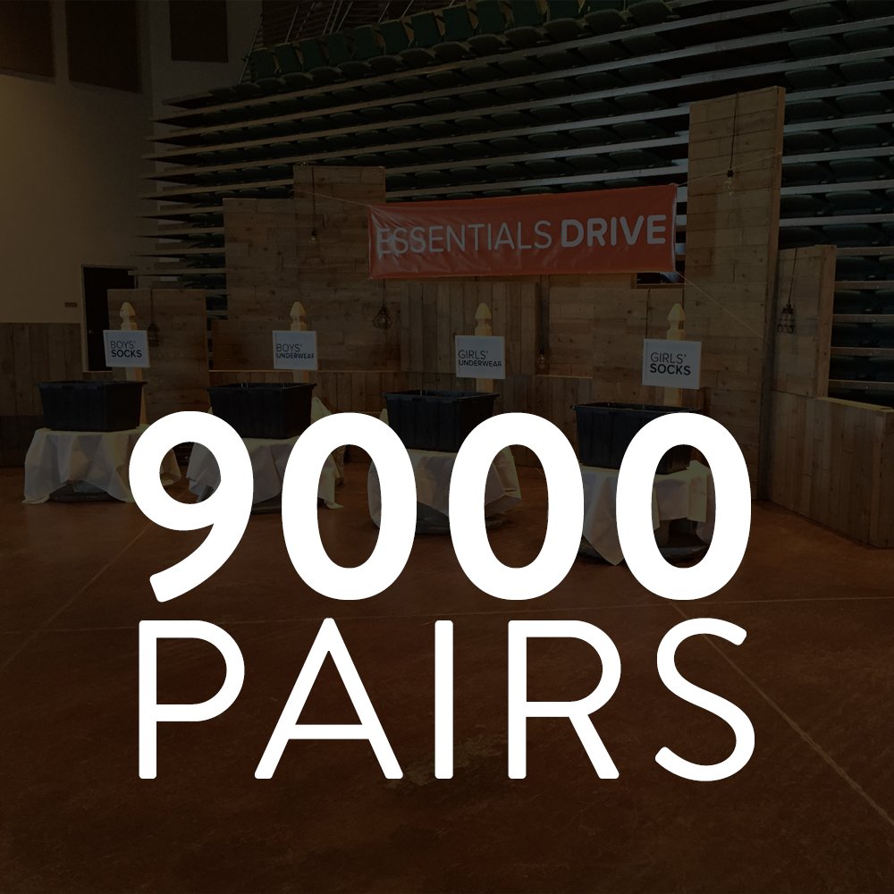 CasasChurch's tweet photo. #EssentialsDrive update - we've collected over 9,000 pairs of socks and undergarments for Marana &amp; Amphi students! https://t.co/rbyg1LC9bH