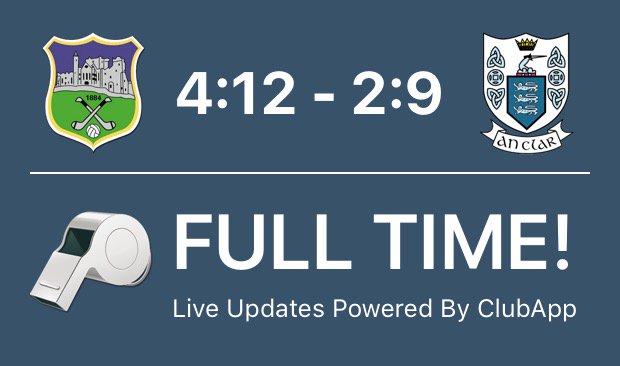 MunsterCamogie's tweet photo. Full Time - @Tipp_Camogie1 (60') - @Tipp_Camogie1 4:12-2:9 @ClareCamogie : #camogie #ClubApp https://t.co/T8HrcZP87t