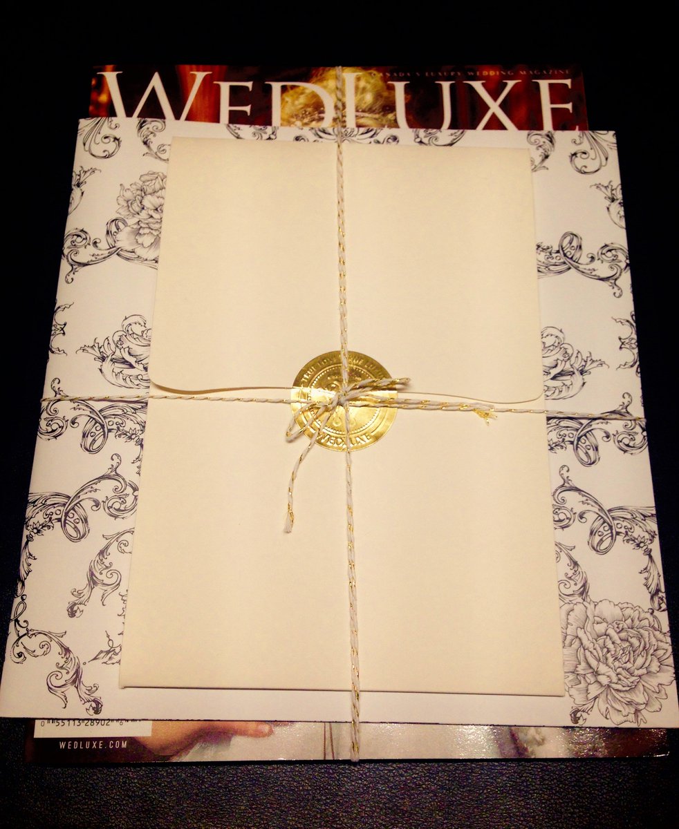 jessonco's tweet image. Just received this beautiful package from our friends at @wedluxe #TorontoPR #Wedluxe