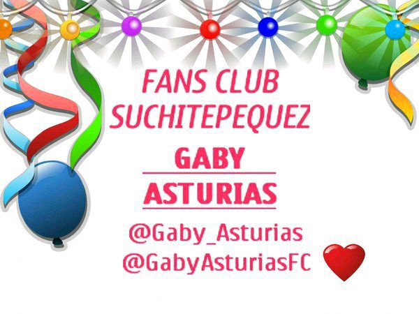 GabyAsturiasFC's tweet photo. Falta poco tiempo para nuestro 3er. Aniversario apoyando a @Gaby_Asturias :D :D FANS CLUB SUCHITEPÉQUEZ. https://t.co/5LfdDMLqrA