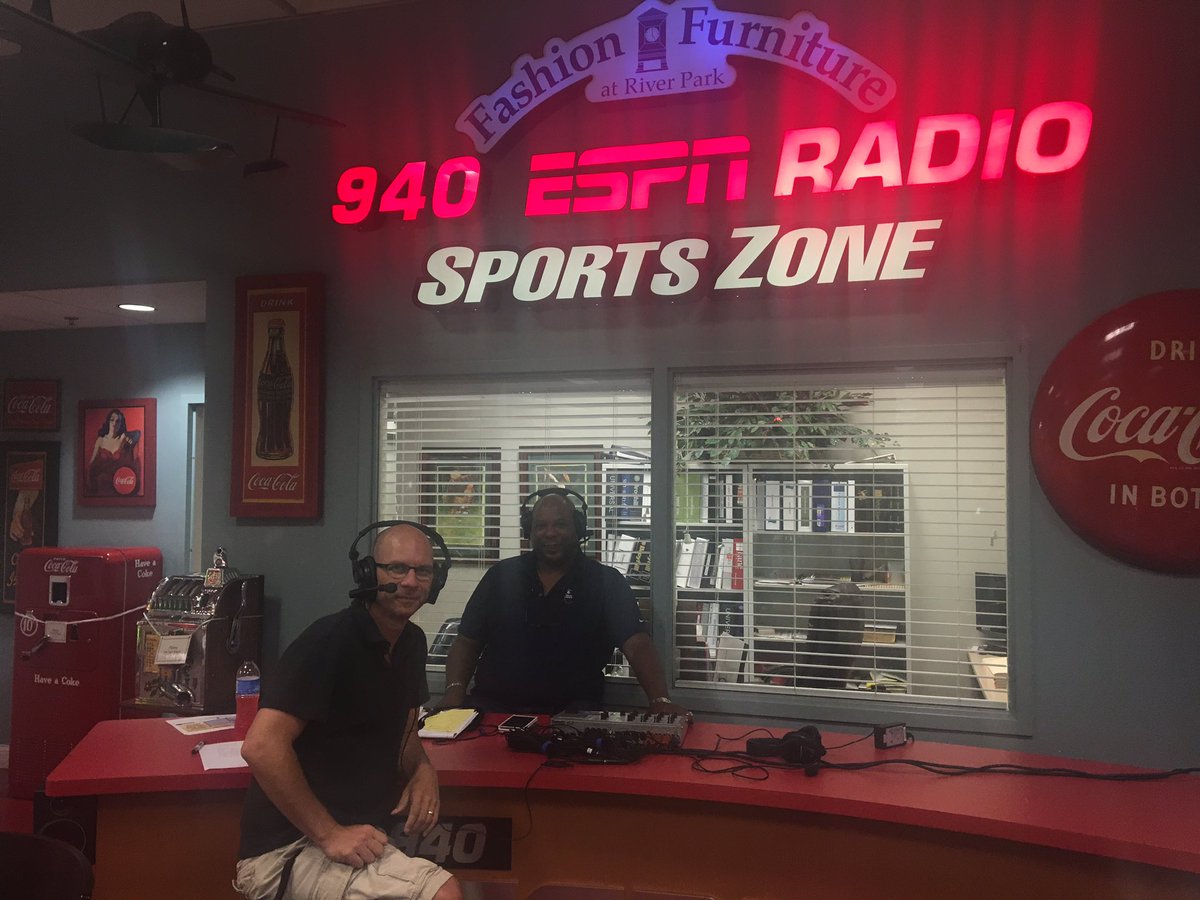 1430ESPN's tweet photo. Now joining @CoachMQJ on the #RiseShow, @paulmeadors of the Clovis Roundup to preview @cusdsports football. https://t.co/57Whuy0lQT