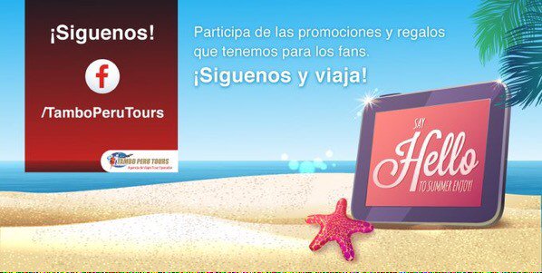 ¡Próximamente! promociones, Ofertas, sorteos de viajes y hospedajes gratis en tus viajes con tamboperutours.com