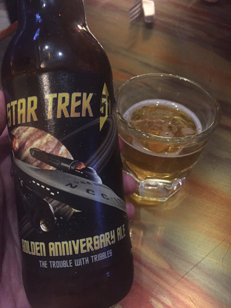 Time for a tasting of the #StarTrek50 beer at #STLV50 @schmaltzbrewing #beer
