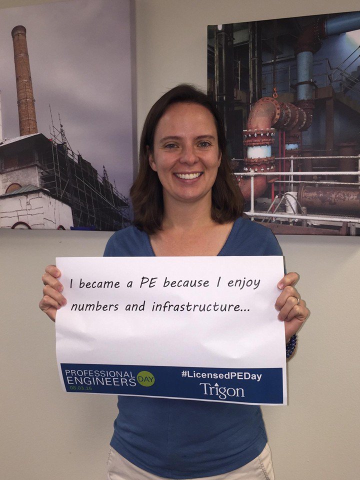 TrigonAssoc's tweet photo. Erin is a member of our engineering staff. Here she shares what led her to become a PE. #LicensedPEDay #gotrigon https://t.co/jea9risTOp