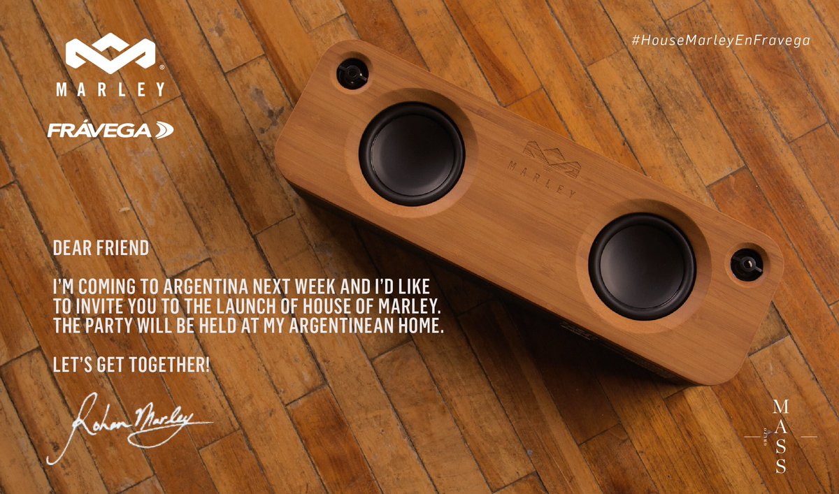 GrupoMassAr's tweet image. .@Romarley, hijo del legendario @bobmarley, llegó al país y nos invita a celebrar el lanzamiento de HOUSE OF MARLEY