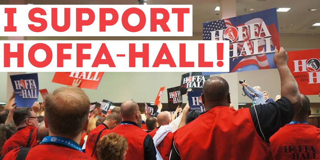 HoffaHall2016's tweet photo. We love seeing #Teamsters stand with #HoffaHall. RT if you're a proud supporter! https://t.co/PWeXzXGcxy